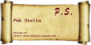 Pék Stella névjegykártya
