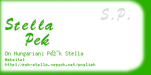 stella pek business card